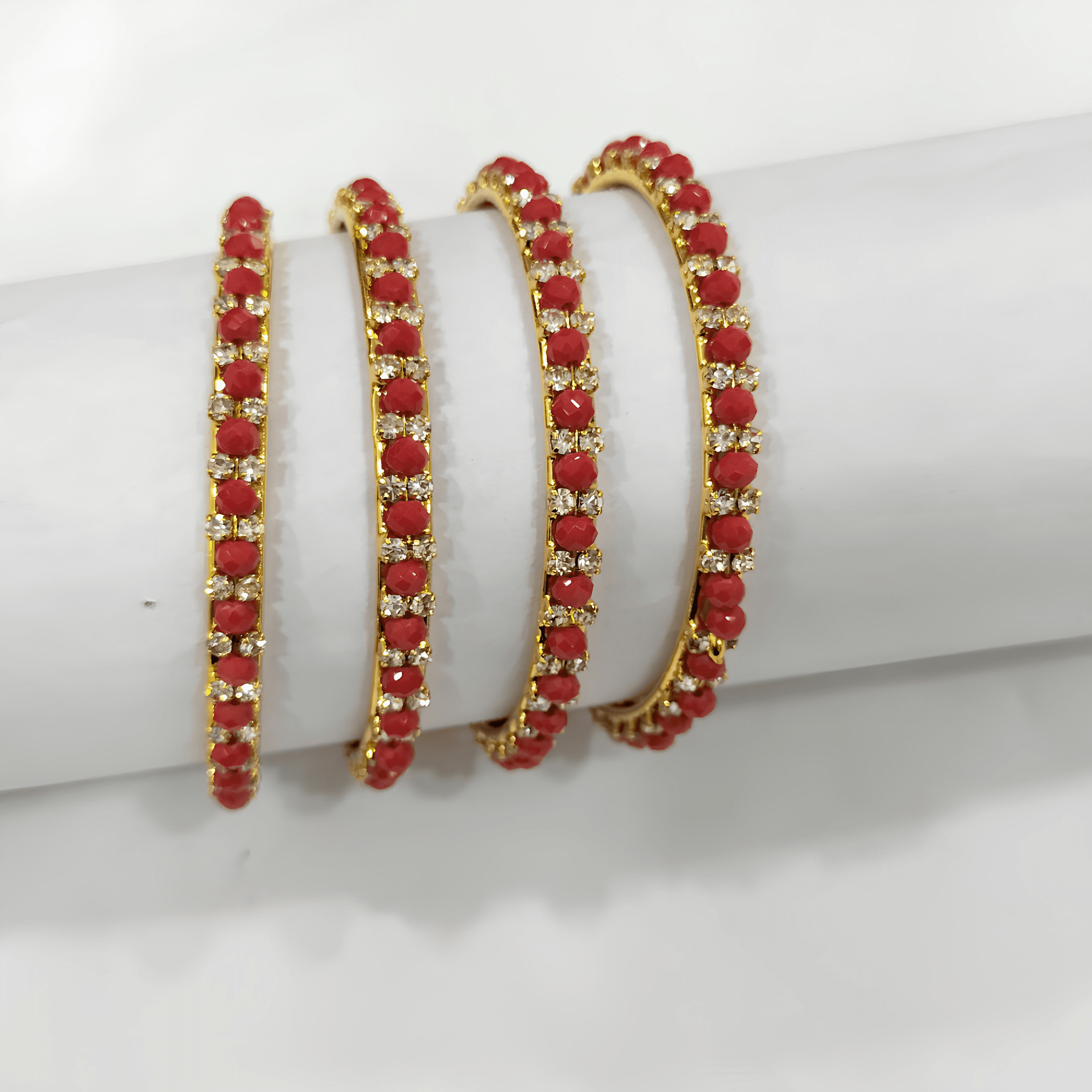 Sand Stone Bangle - Red